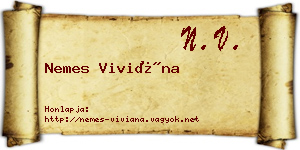 Nemes Viviána névjegykártya